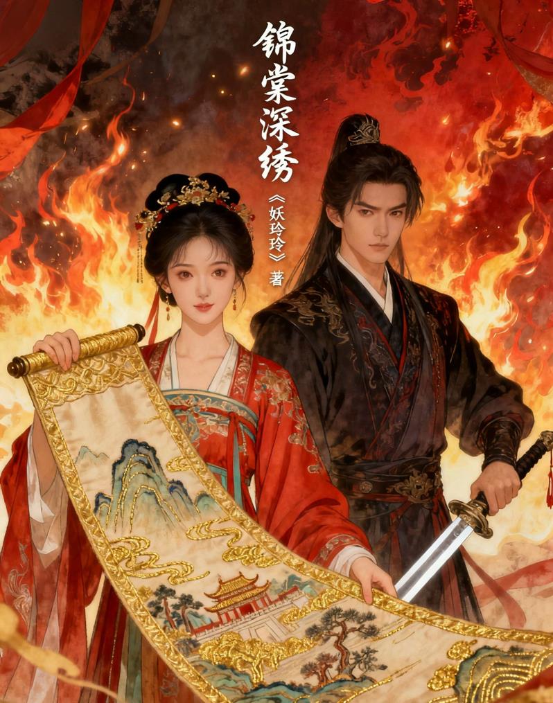 锦棠深绣